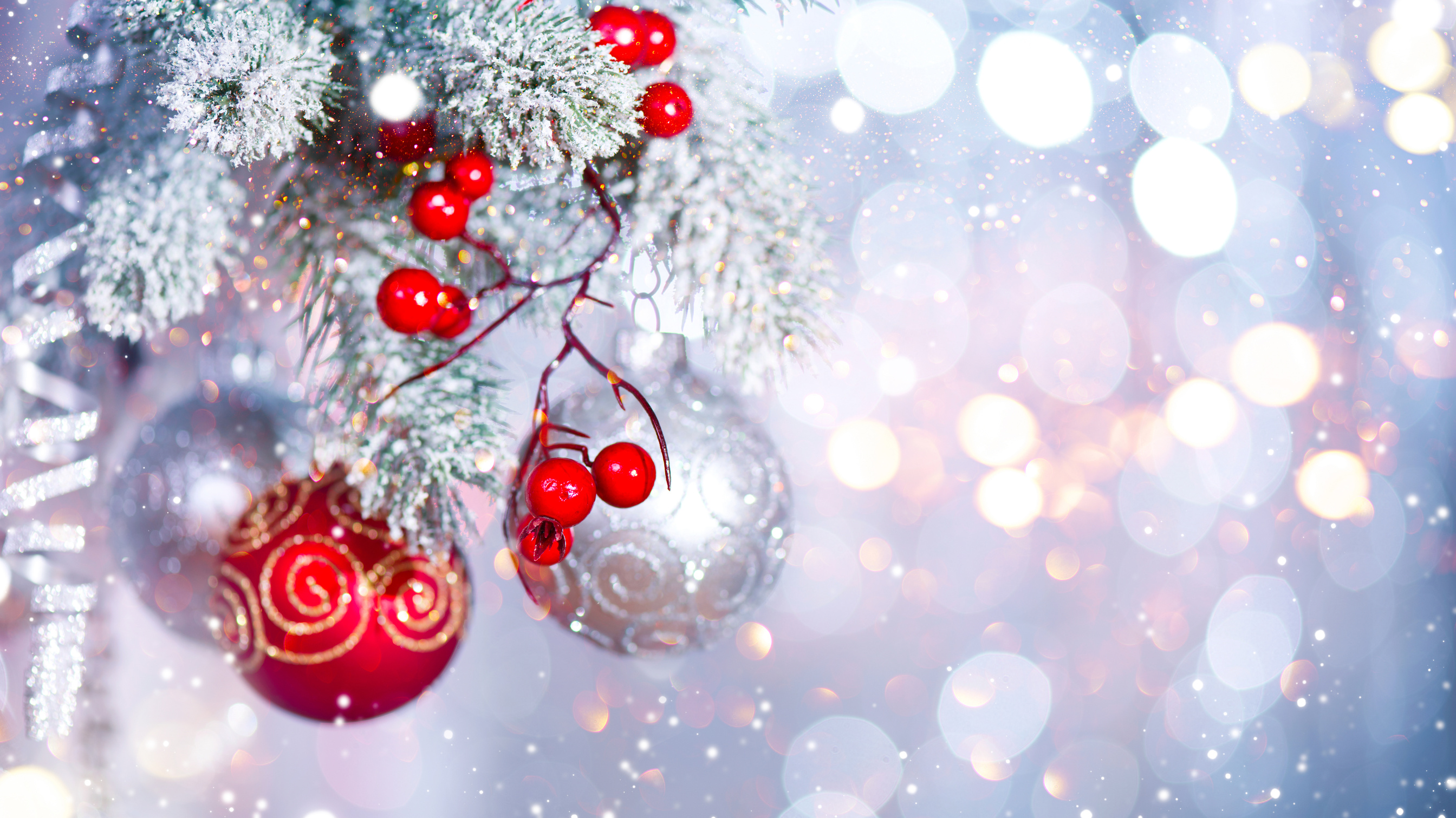Christmas Holiday Abstract Silver Background
